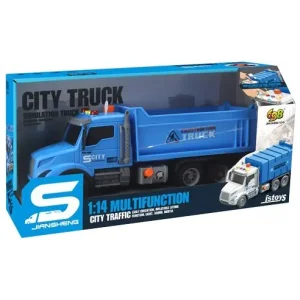 Іграшка CARS S Самоскид блакитний 1:14 (рухомі частини, інерція, звук, світло, вихлоп) UA