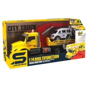 Іграшка CARS S Евакуатор жовтий 1:14 (рухомі частини, інерція, звук, світло, вихлоп) UA