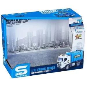 Іграшка CARS S Сміттєвоз блакитний 1:20 (інерція, звук, світло, кузов відривається) UA