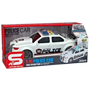 Іграшка CARS S Поліцейська машина чорна 1:16 (інерція, звук, світло, багажник відкривається) UA