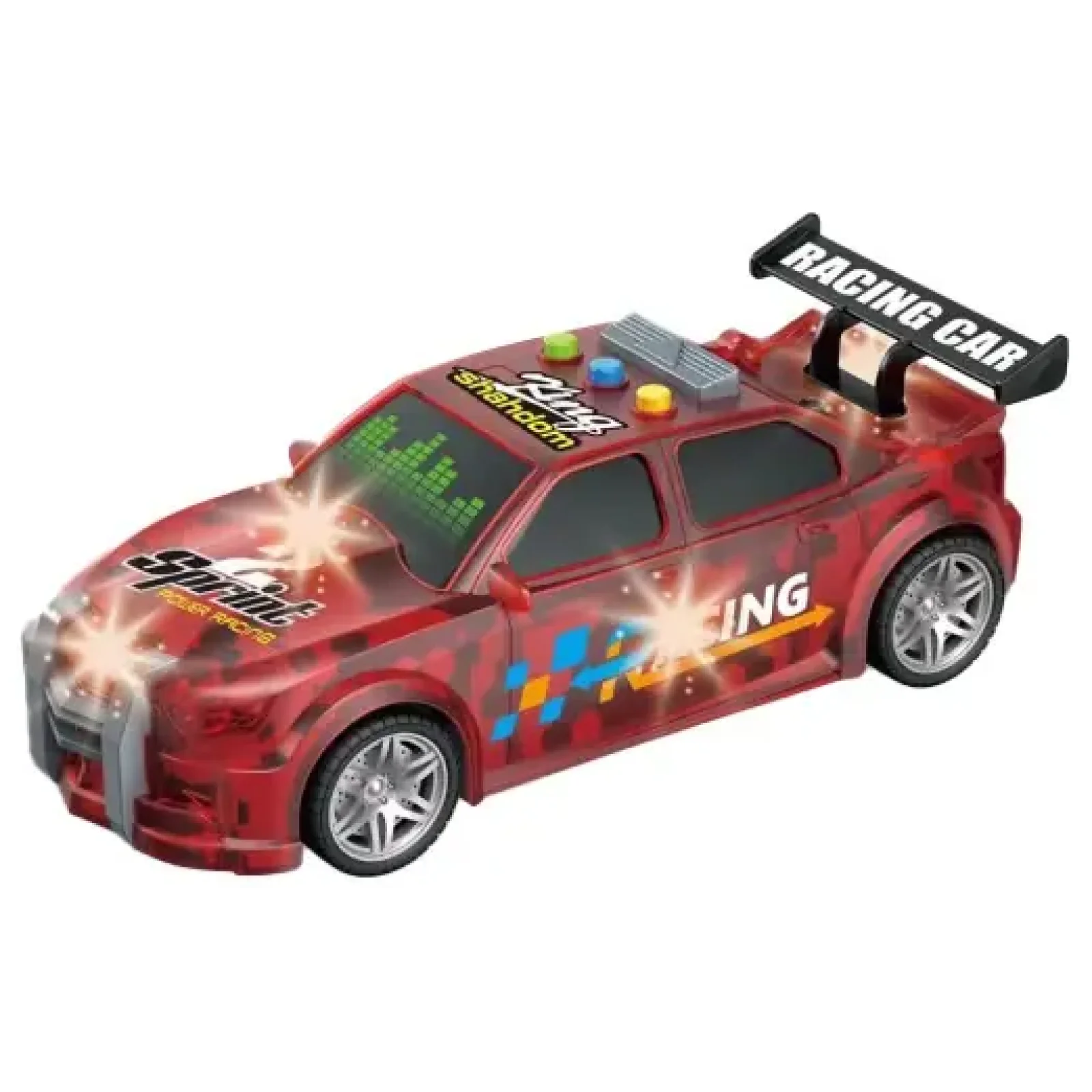 Іграшка CARS S Поліцейська машина червона 1:16 (інерція, звук, корпус світиться, багажник відкривається) UA