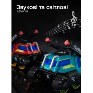 Іграшка CARS S Бойова машина 3в1 Pull-back з катапультою та гарматами, зі світлом та звуком 1:24, в асортименті UA