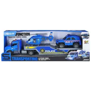 Игрушка CARS S Набор 2в1 Синий трал, вертолет и полицейская машина (CJ-4533973) UA