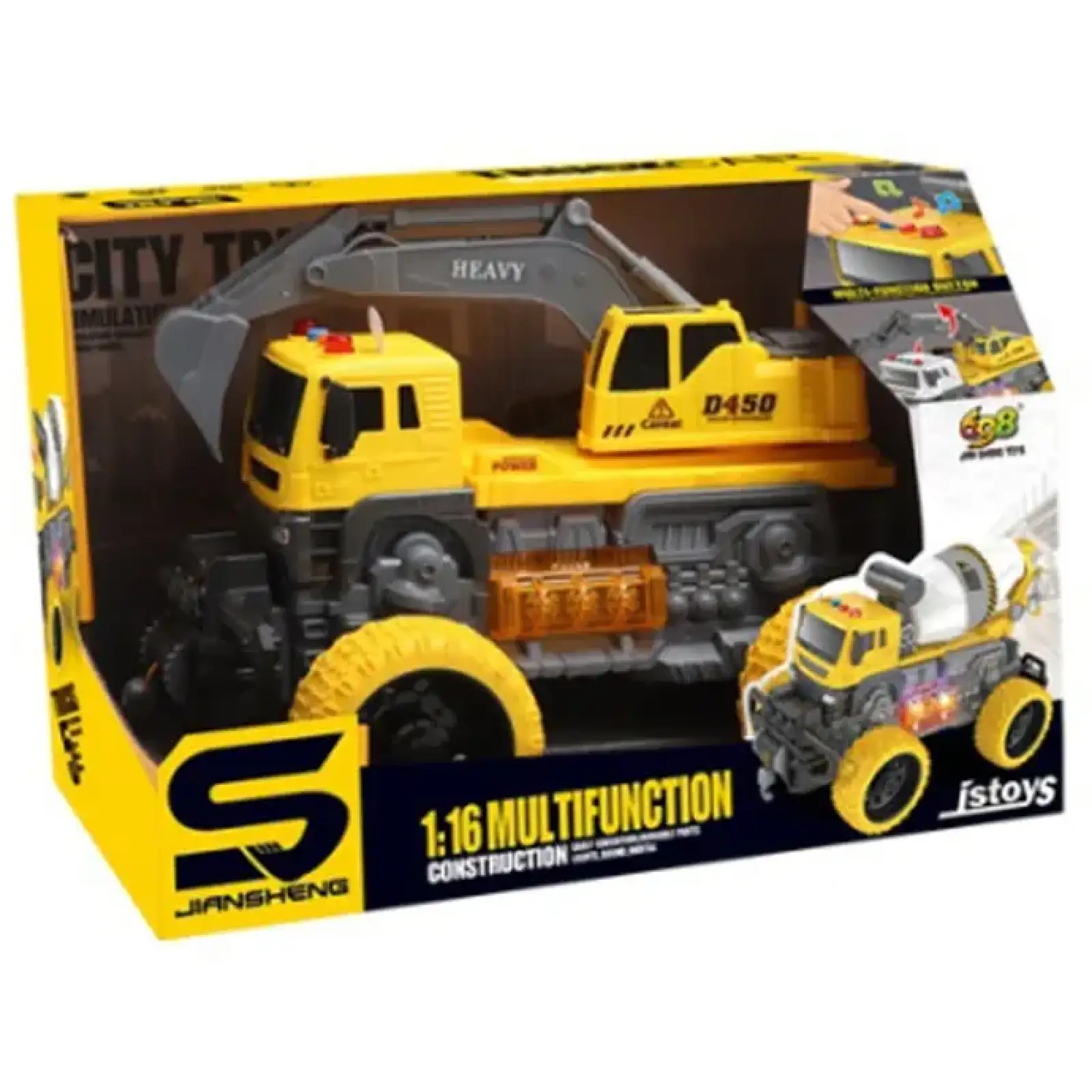 Игрушка CARS S Кран-внедорожник желтый 1:16 (CJ-3989844) UA