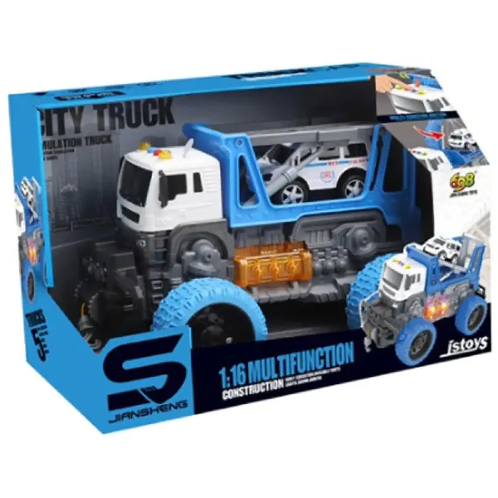 Игрушка CARS S Эвакуатор-внедорожник синий с машинкой 1:16 (CJ-3989825) UA