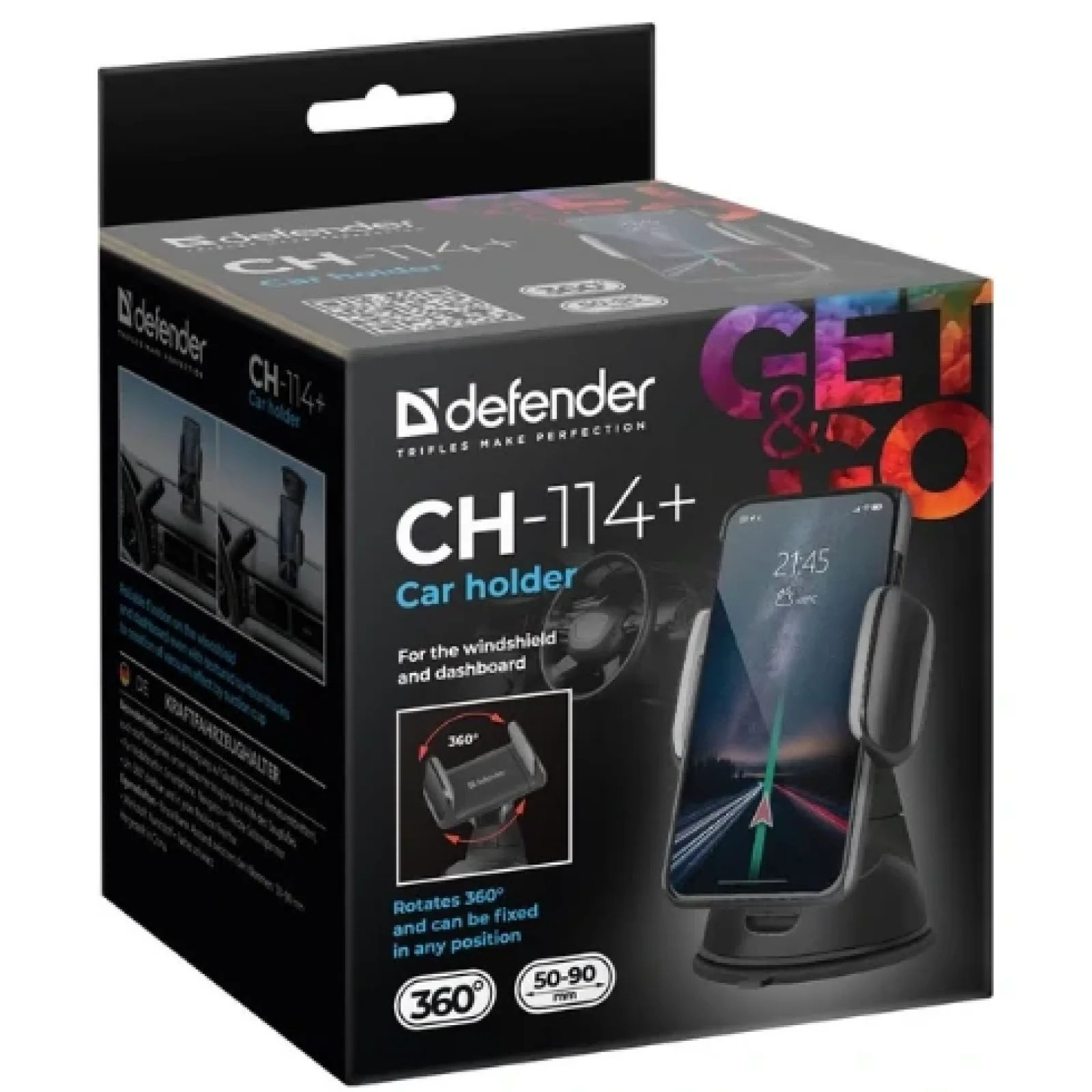 Автотримач Defender Car holder CH-114+ Black (29114) UA