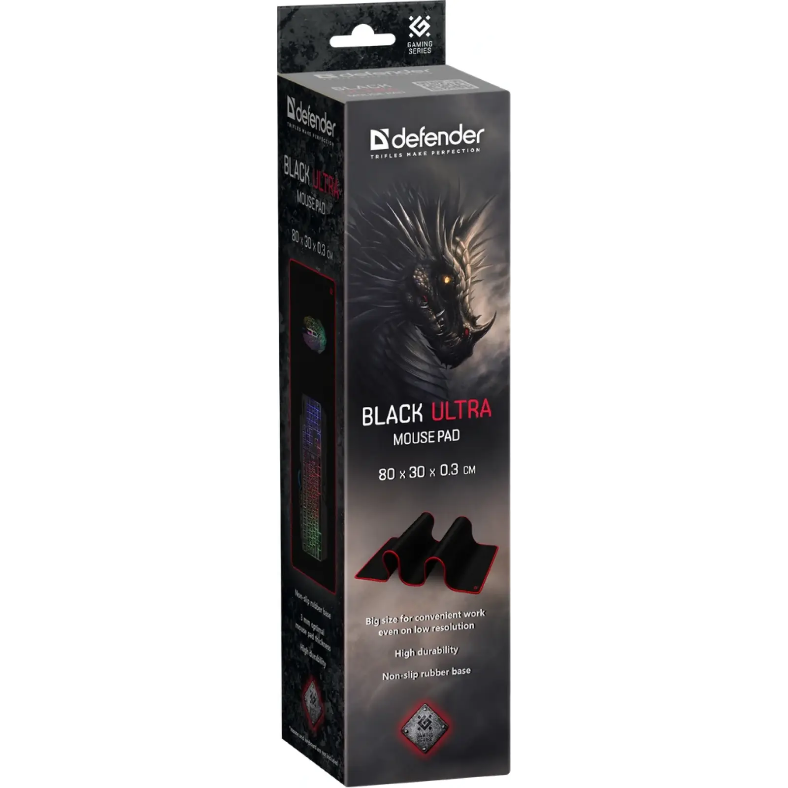 Коврик для мыши Defender Black Ultra (50561) UA