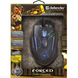 Набор DEFENDER (52020)Forced GM-020L 6 кн., 3200dpi, игр.коврик UA