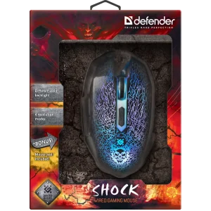 Набір DEFENDER (52110) Shock GM-110L 6 кн., 3200dpi, ігр.килимок UA