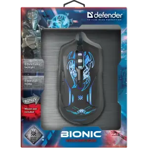 Набір DEFENDER (52250) Bionic GM-250L 6 кн., 3200dpi, ігр.килимок UA