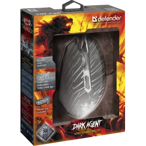Миша DEFENDER (52590) Dark Agent GM-590L 6 кнопок, 12800dpi UA