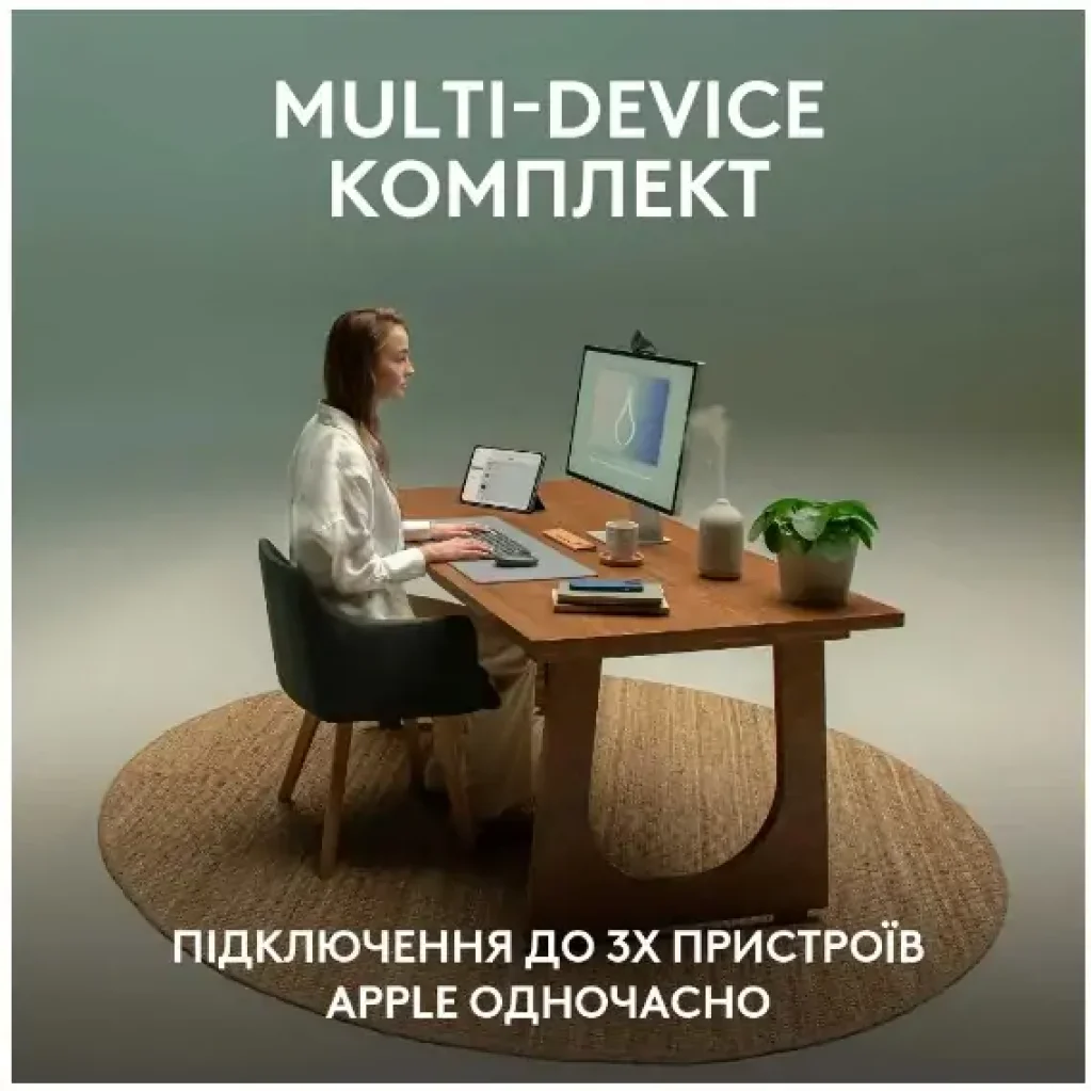 Набор LOGITECH Pebble 2 Combo for Mac - TONAL GRAPHITE - US INT'L - BT - MAC (920-012244) UA