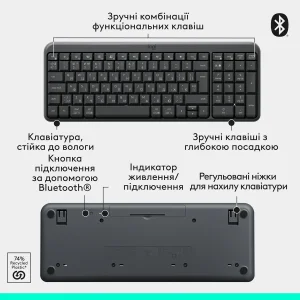 Набор Logitech MK250 Wireless Combo Graphite UKR (920-013823) UA