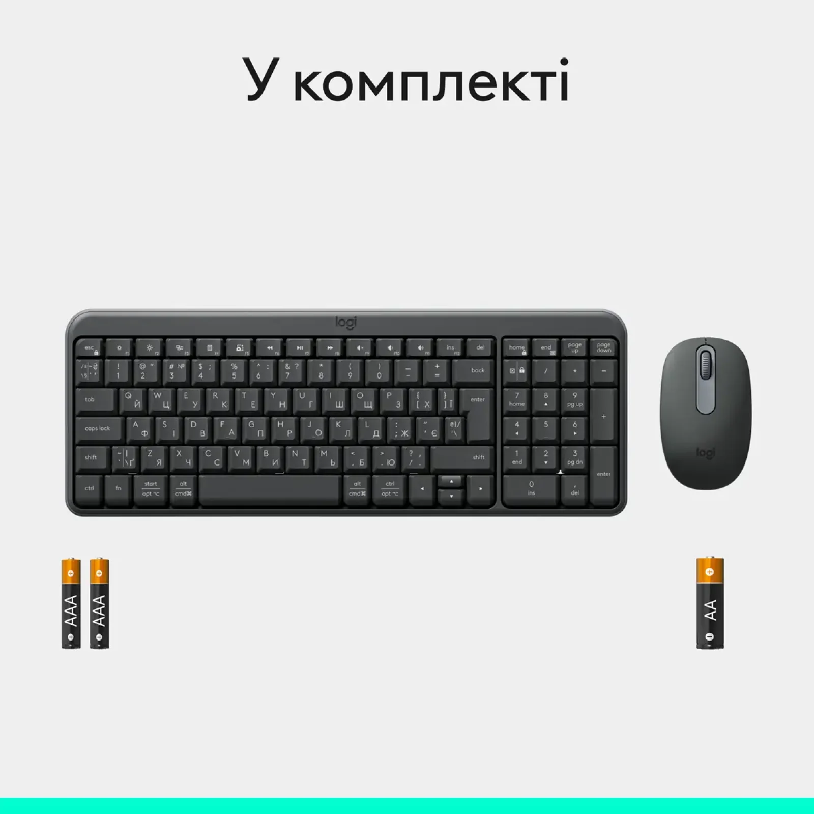 Набор Logitech MK250 Wireless Combo Graphite UKR (920-013823) UA