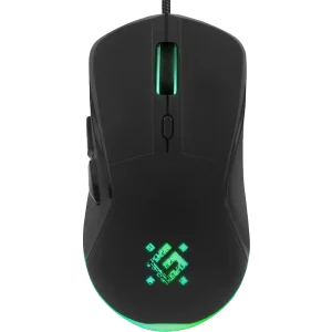 Миша DEFENDER Arga GM-049, +килимок, rainbow, чорна (52049) UA