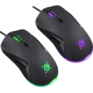 Миша DEFENDER Arga GM-049, +килимок, rainbow, чорна (52049) UA