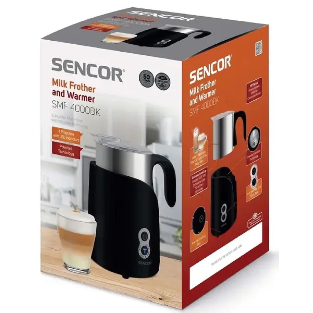 Кофемолка SENCOR SMF4000BK Вспінювач молока UA