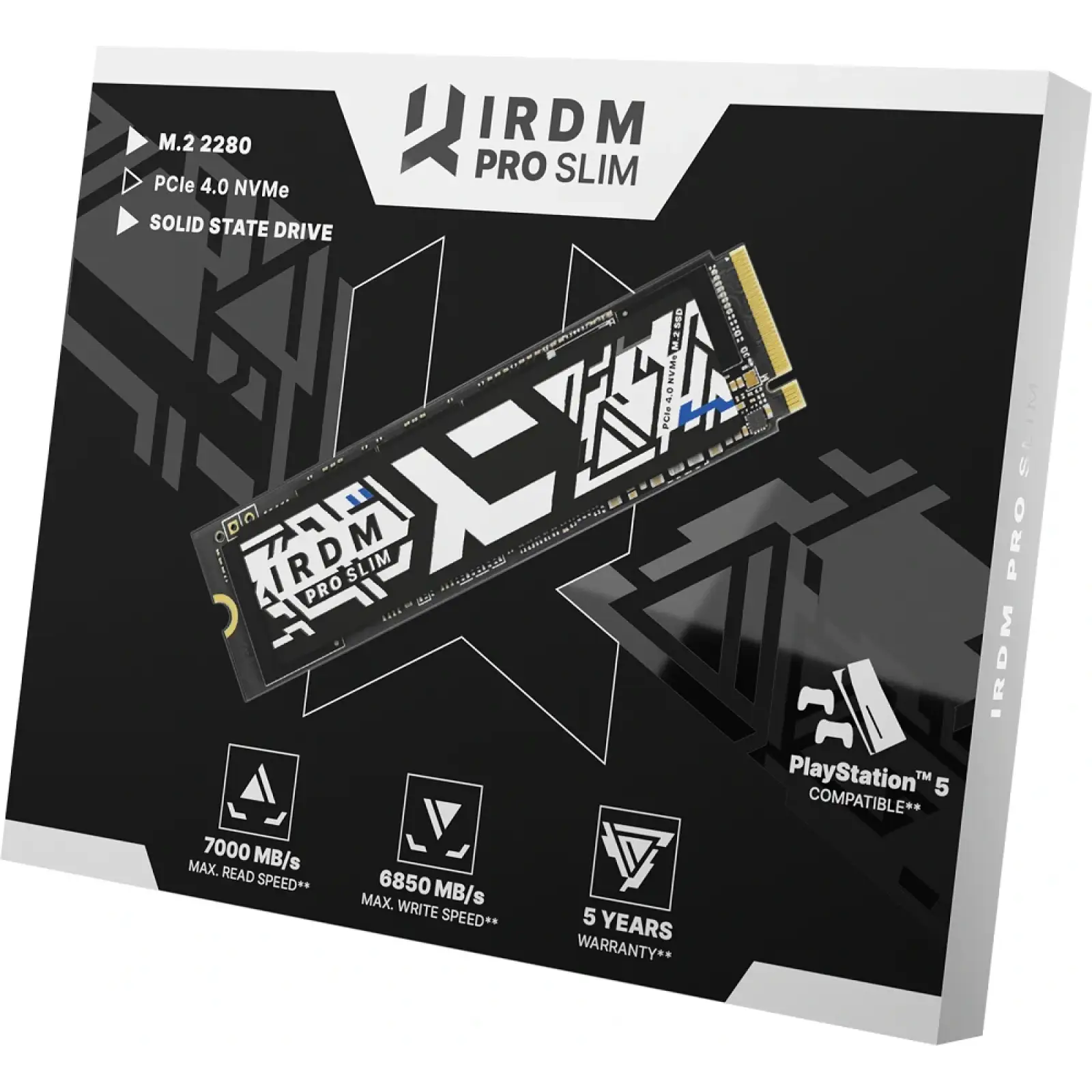 SSD накопитель Goodram IRDM PRO SLIM 2TB M.2 2280 PCIe 4x4 NVMe (IRP-SSDPR-P44S-2K0-80) UA