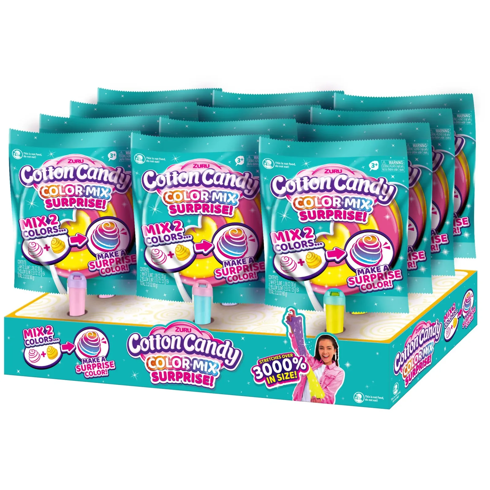 Слайм Zuru Oosh Сладкая вата Колормикс-сюрпр 4 вида (в диспл12) UA