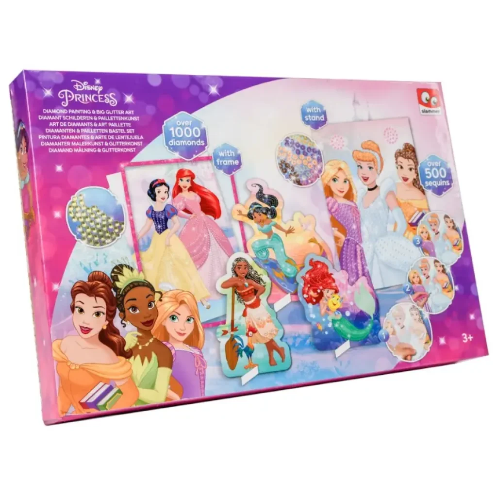 Набор Disney Princess Мозаика 2 в 1 алмазная и с пайетками (DP21326) UA