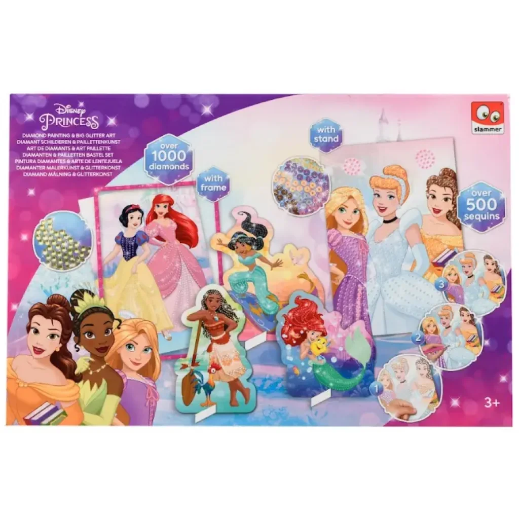 Набор Disney Princess Мозаика 2 в 1 алмазная и с пайетками (DP21326) UA