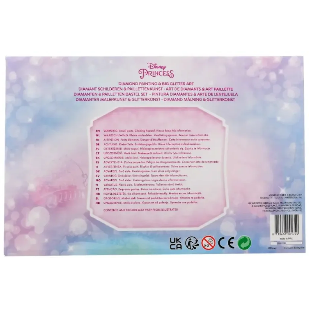 Набор Disney Princess Мозаика 2 в 1 алмазная и с пайетками (DP21326) UA