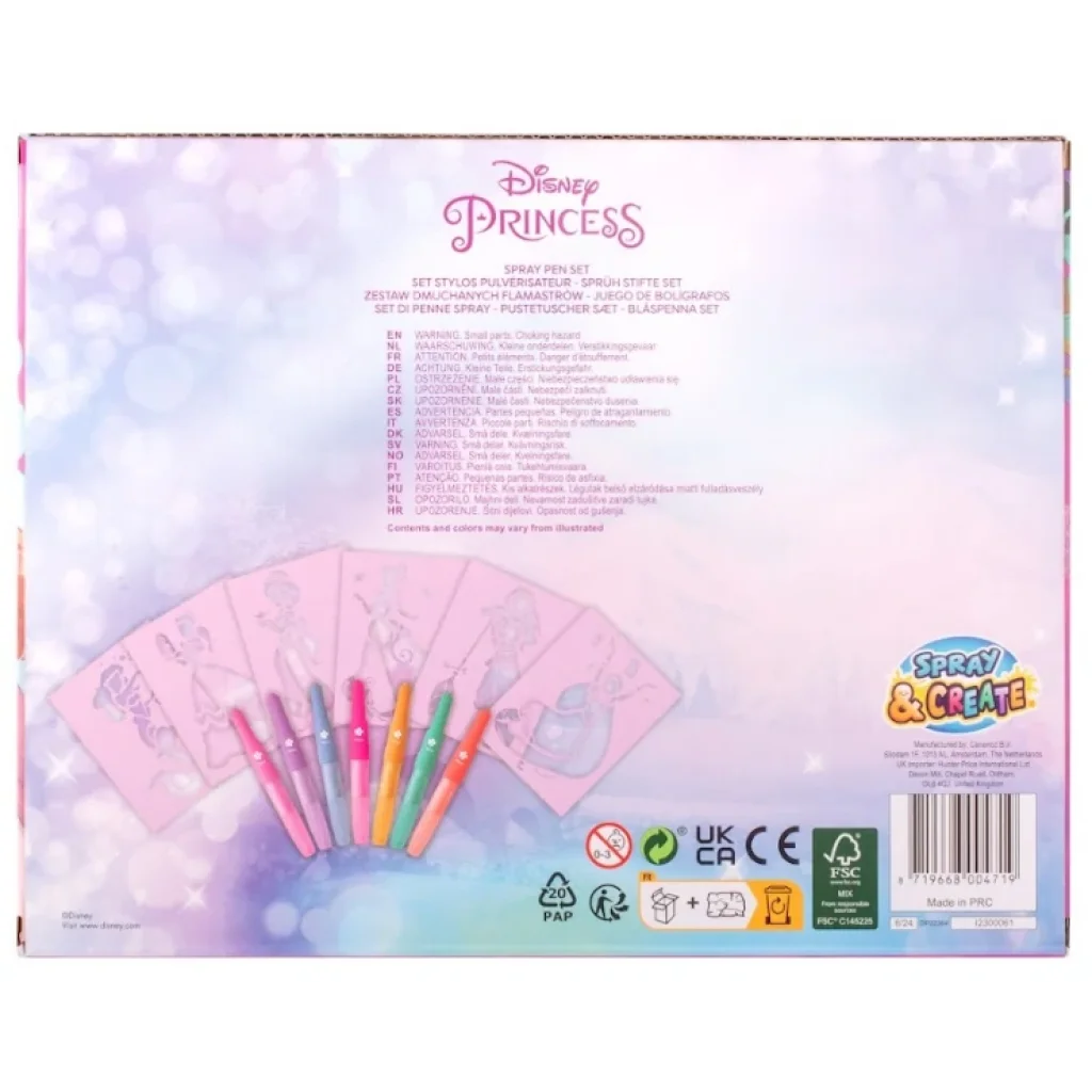 Набір Disney Princess Спрей-ручки з трафаретами (DP22364) UA