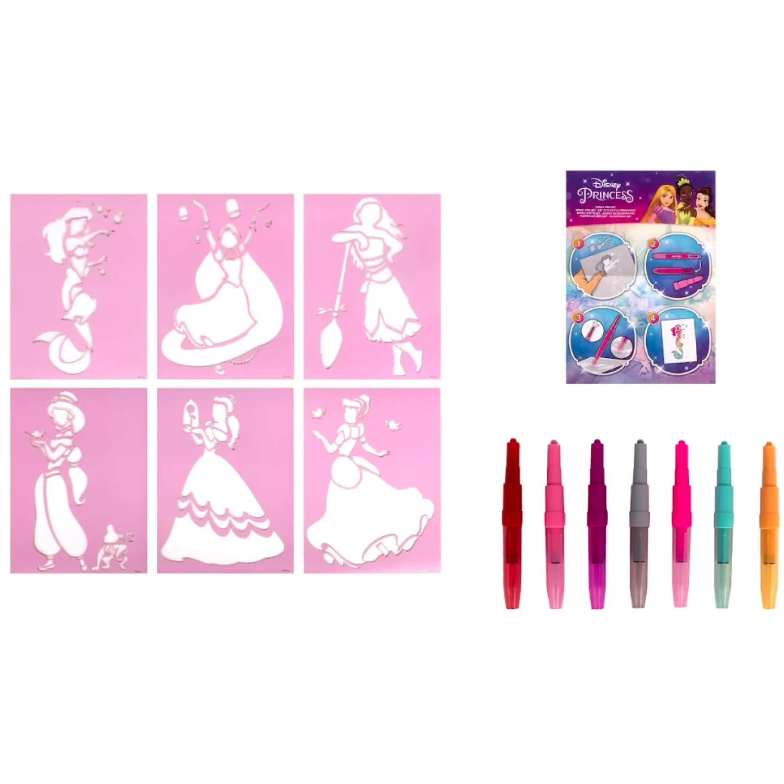 Набор Disney Princess спрей-ручки с трафаретами (DP22364) UA