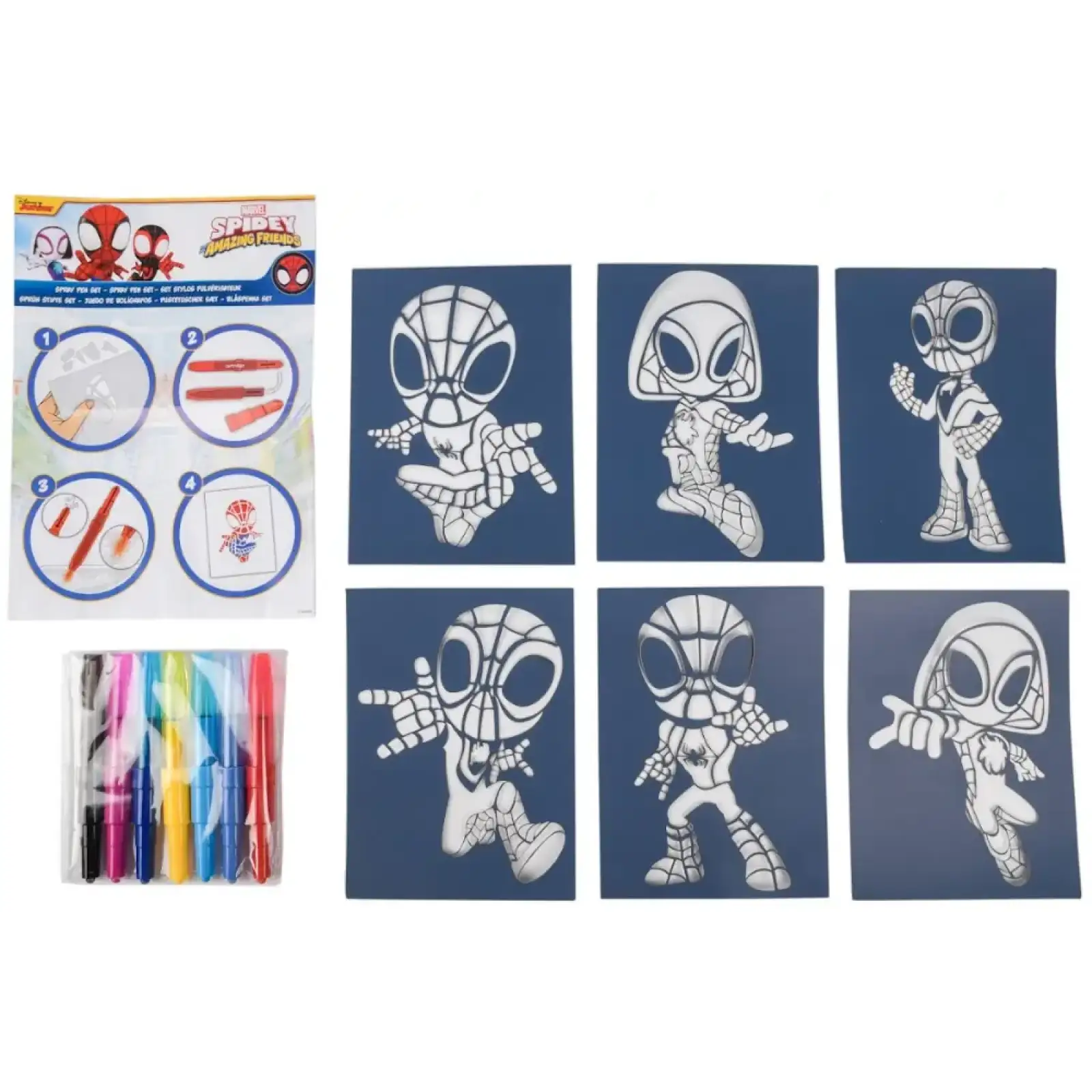 Набор Disney Spidey Спрей-ручки с трафаретами (SP22364) UA
