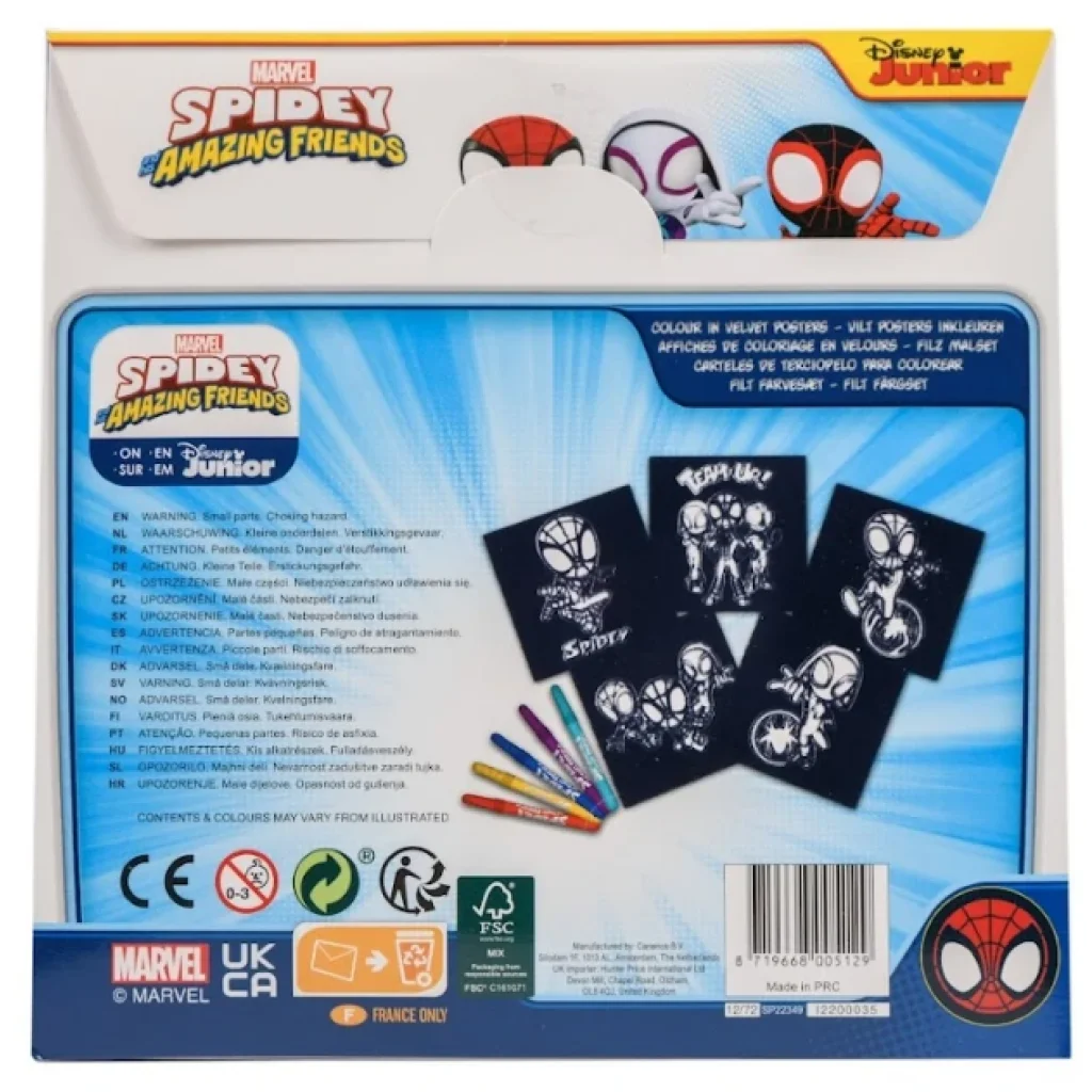 Набір розмальовок із фетру Disney Spidey з фломастерами (SP22349) UA