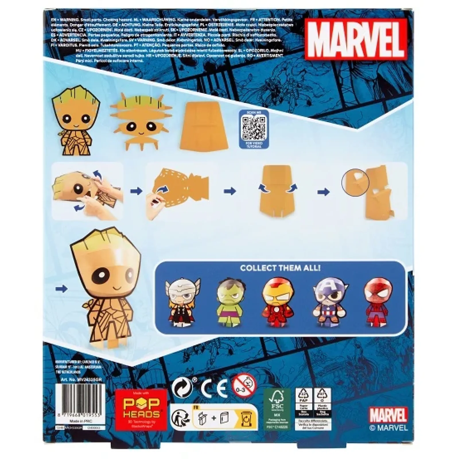 Набор для творчества Disney Marvel POP HEAD 20 см, в ассортименте UA