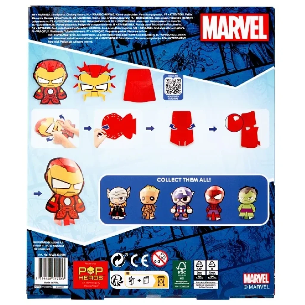 Набір для творчості Disney Marvel POP HEAD 20 см, в асортименті UA