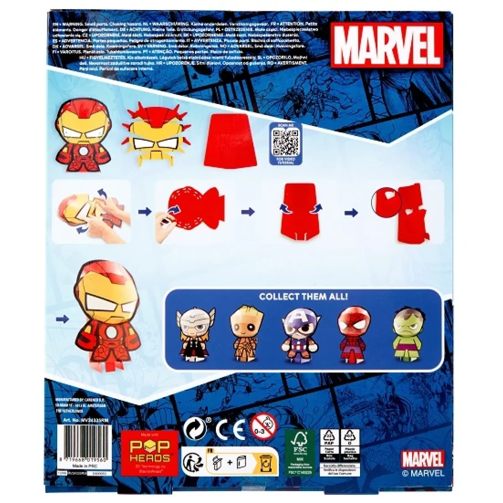 Набор для творчества Disney Marvel POP HEAD 20 см, в ассортименте UA
