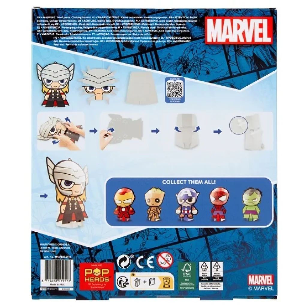 Набір для творчості Disney Marvel POP HEAD 20 см, в асортименті UA
