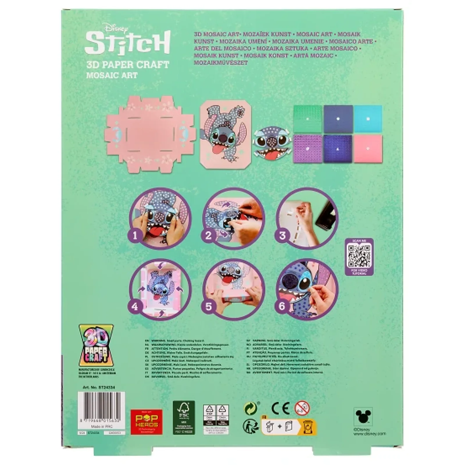 Набор Disney Мозаика 3D в рамке STITCH UA