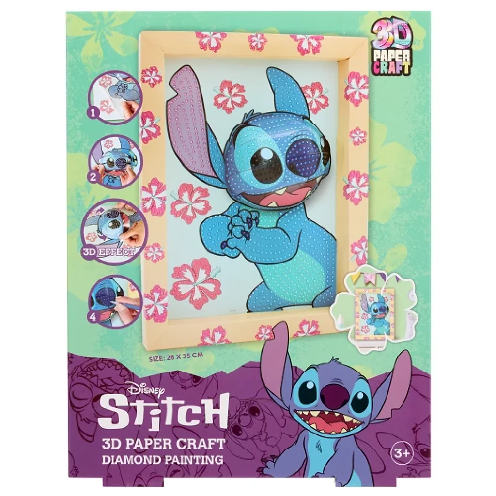 Набір Disney Мозаїка алмазна 3D STITCH у рамці UA