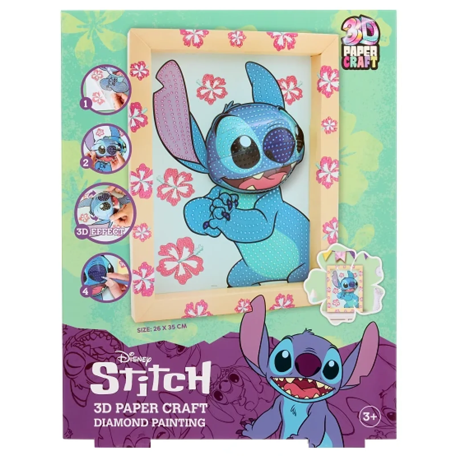 Набір Disney Мозаїка алмазна 3D STITCH у рамці UA