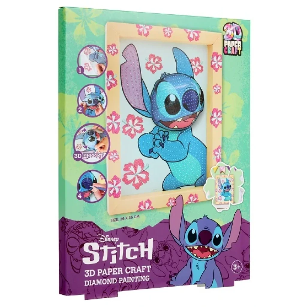 Набір Disney Мозаїка алмазна 3D STITCH у рамці UA