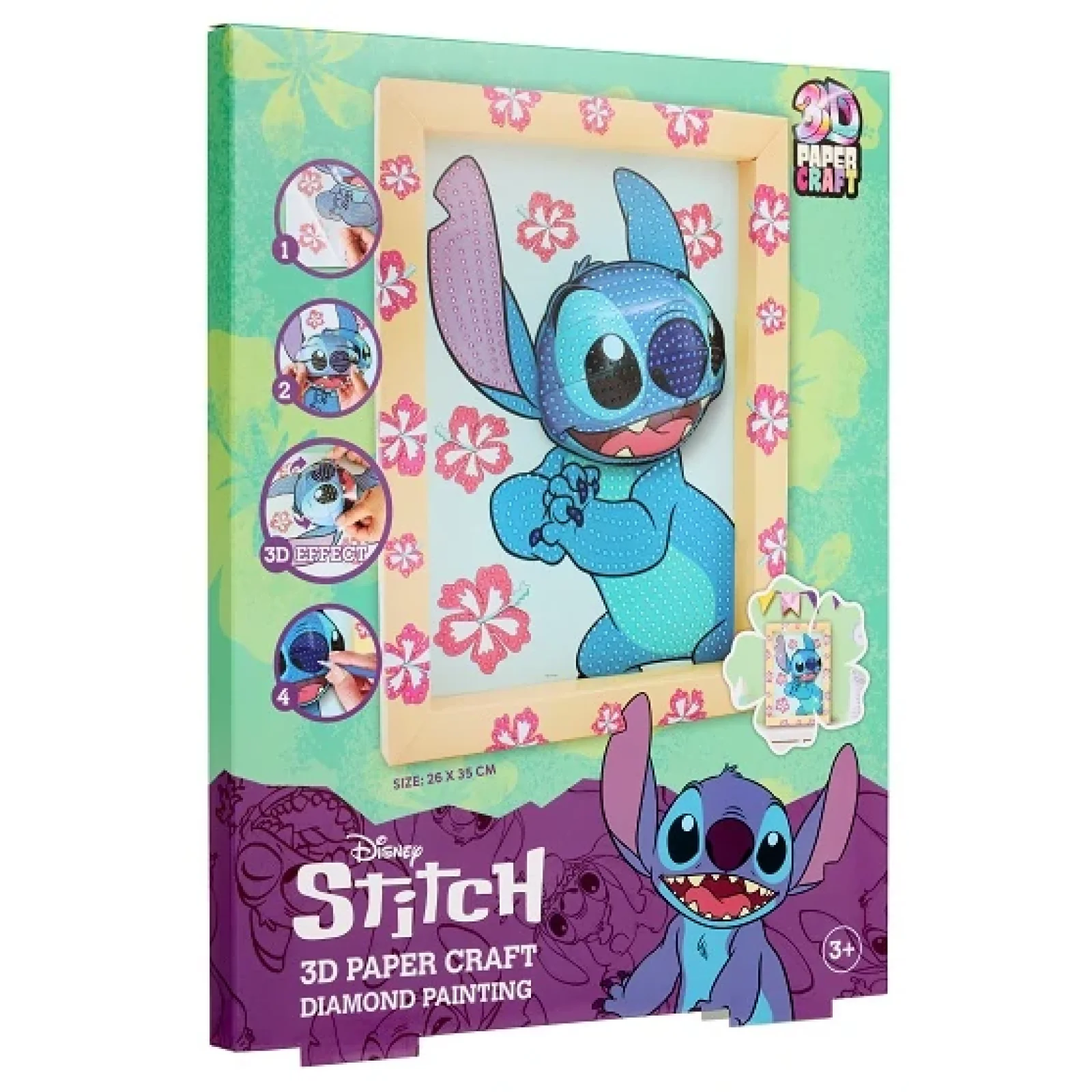 Набір Disney Мозаїка алмазна 3D STITCH у рамці UA