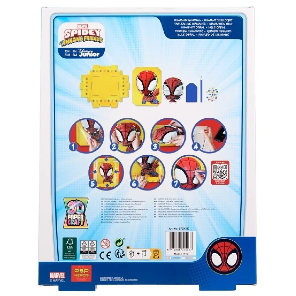 Набір Disney Мозаїка алмазна 3D у рамці Spidey UA