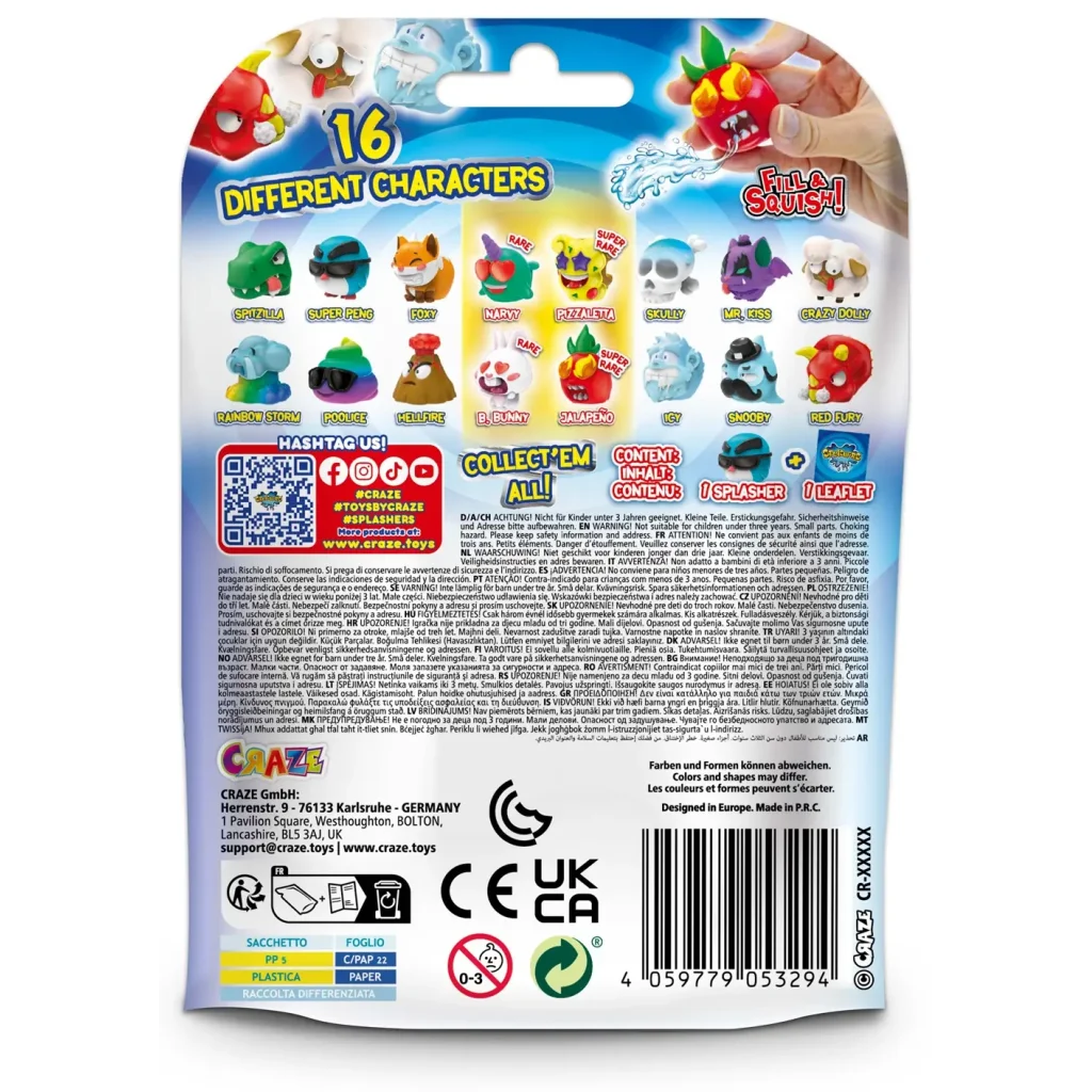 Игрушка Craze Splashers Коллекционная фигурка, прискакающая водой в ассортименте UA