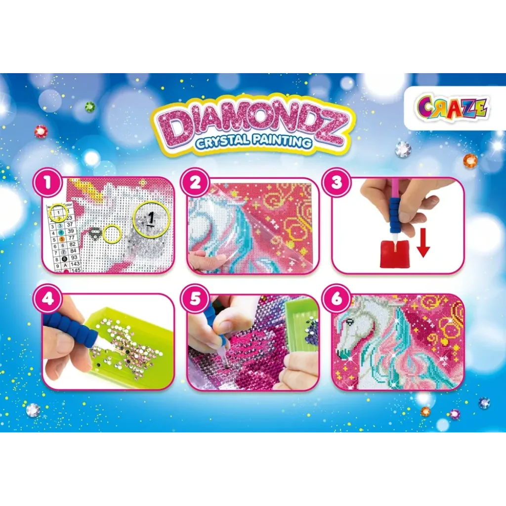 Набір для створення картини Craze Diamondz Єдиноріг зі стразами UA