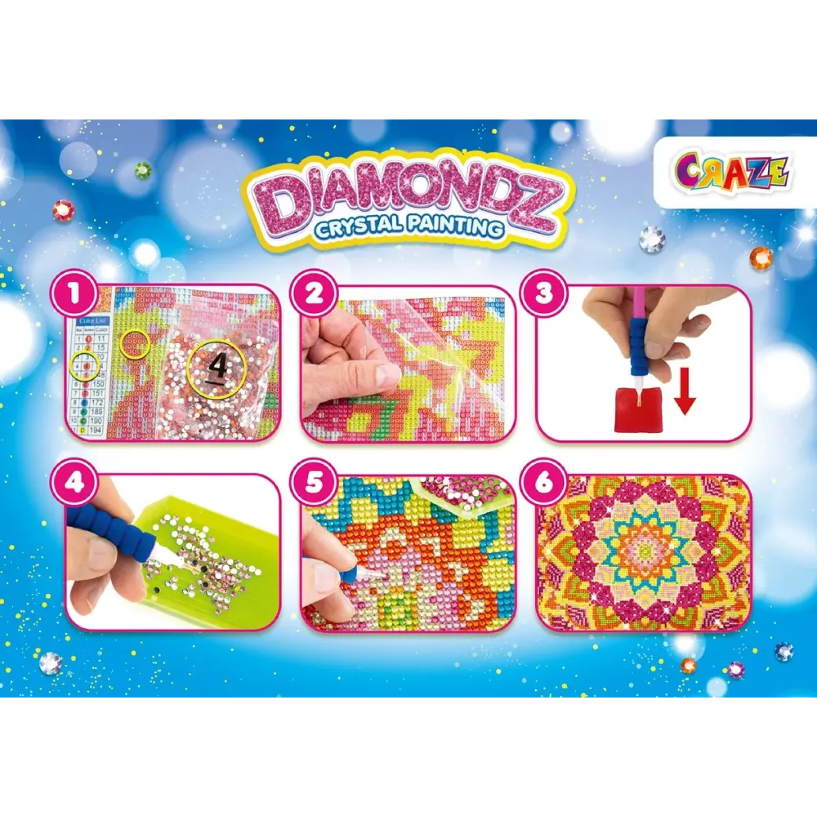 Набор для создания картины Craze Diamondz Мандала со стразам UA