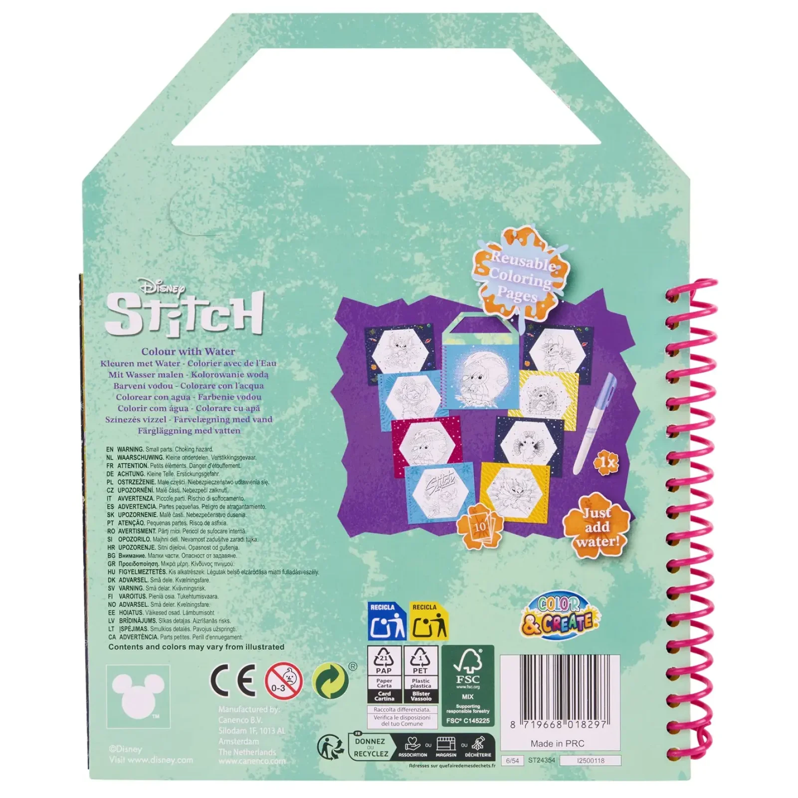 Водная раскраска Disney Stitch (ST24354) UA