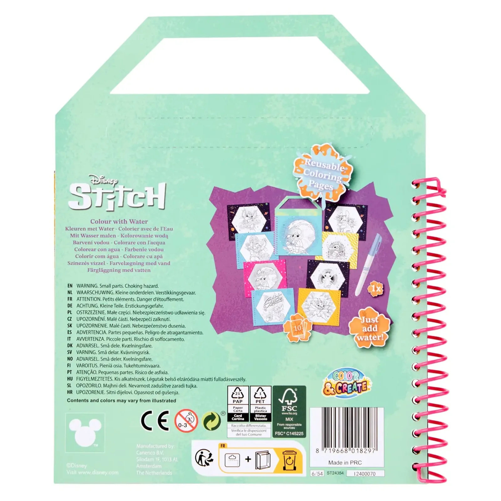 Водная раскраска Disney Stitch (ST24354) UA