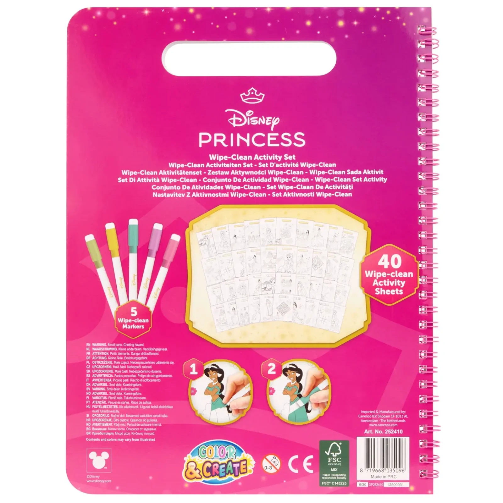Розмальовка з маркерами, що стираються Disney Princess Актівіті (DP252410) UA