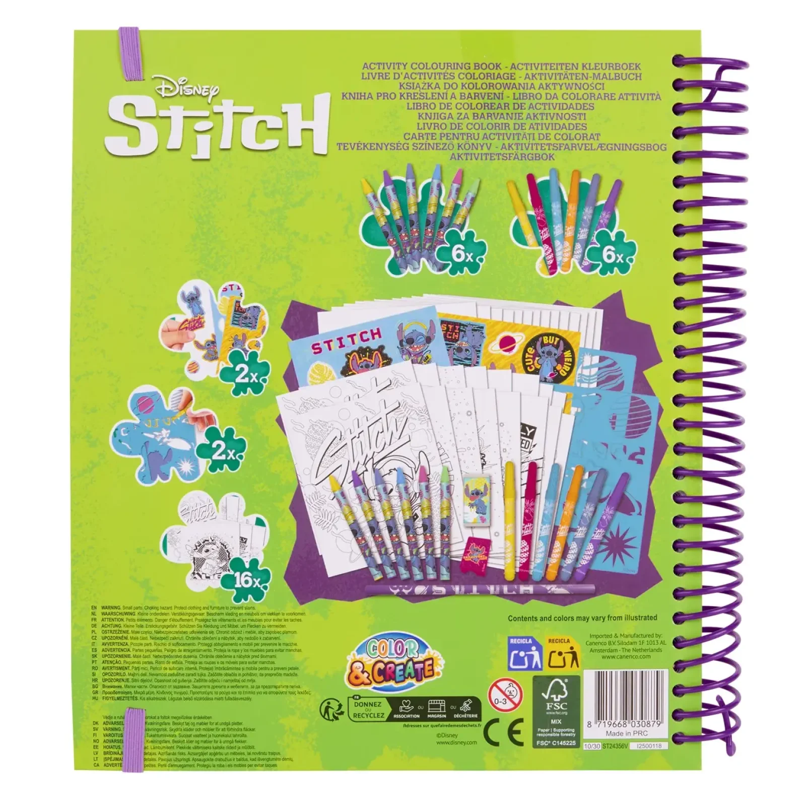 Книга для раскраски Disney Stitch Активити (ST24356) UA