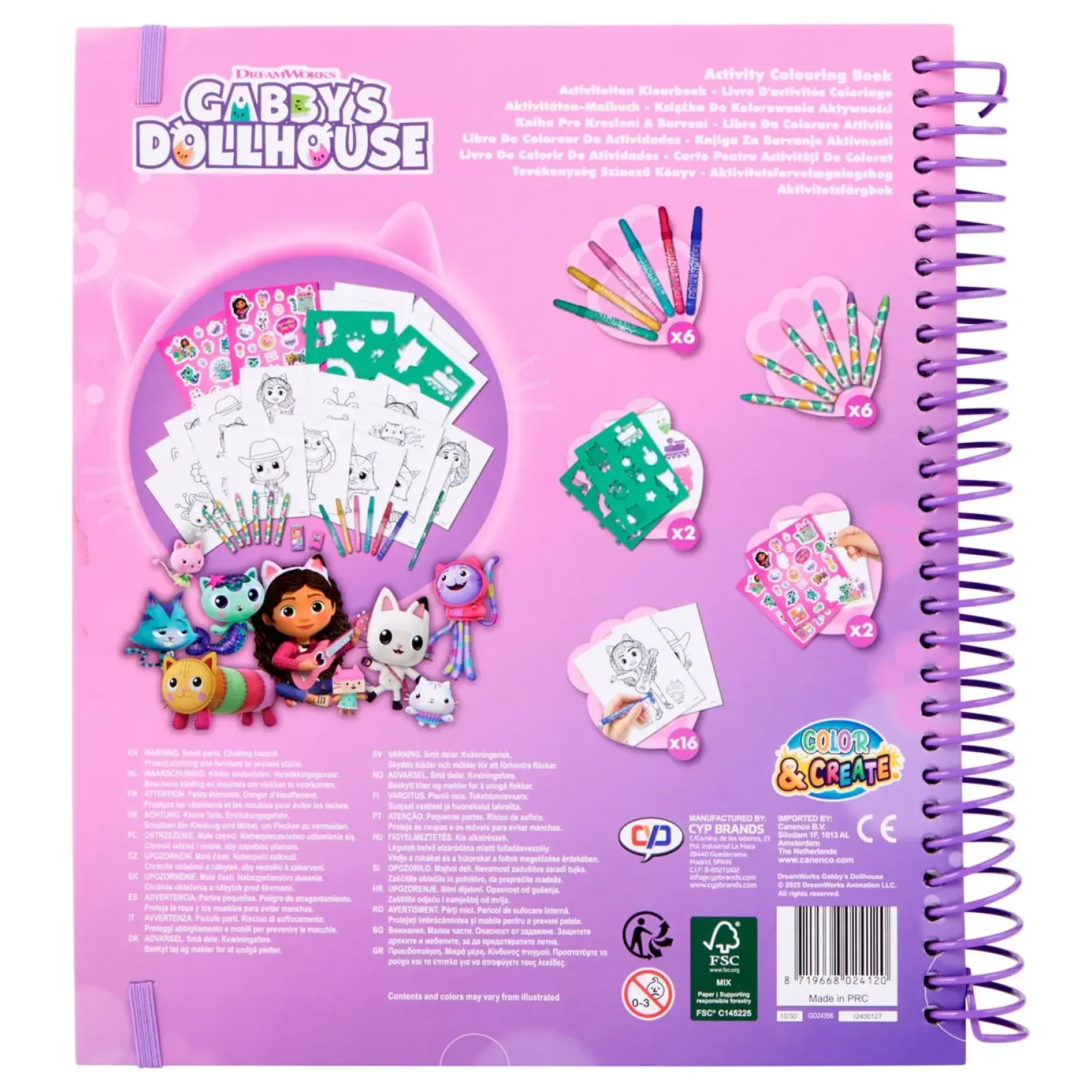 Книга для раскраски Disney GABBY'S DOLLHOUSE Активити (GD24356) UA