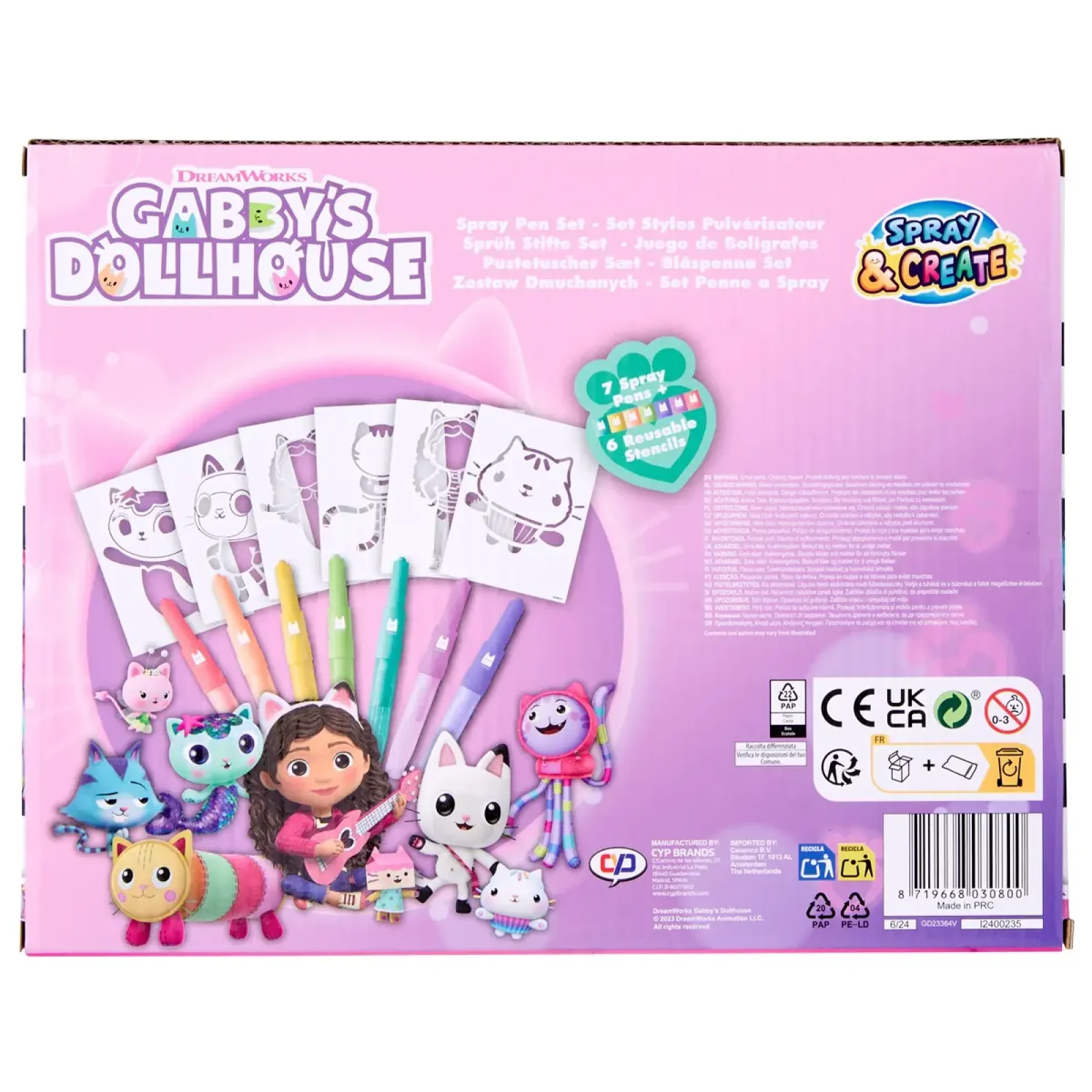 Набор Спрей-ручки с трафаретами Disney GABBY'S DOLLHOUSE (GD23364) UA