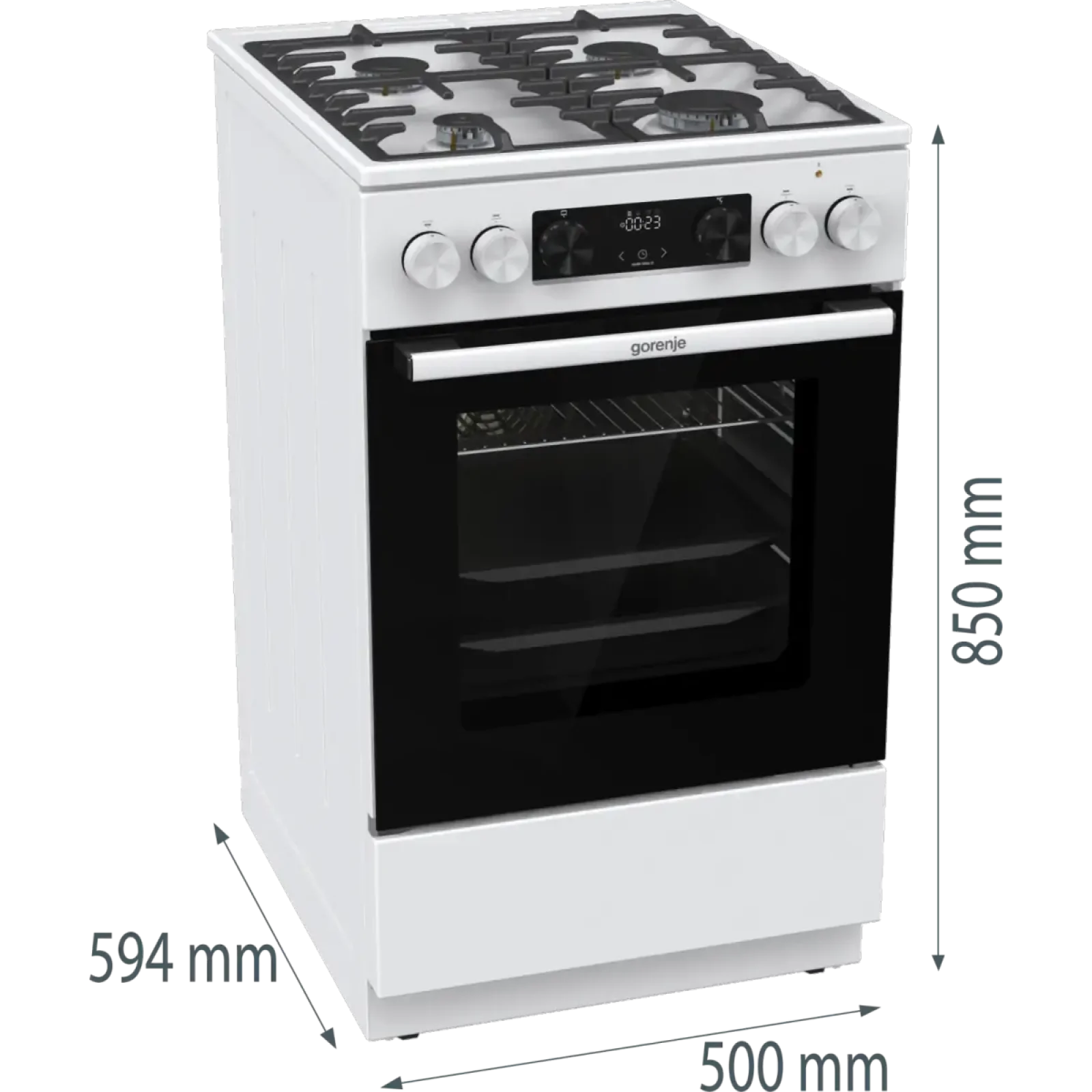 Комбінована плита Gorenje GKS5C73WF (FM514D-FPD4B) UA